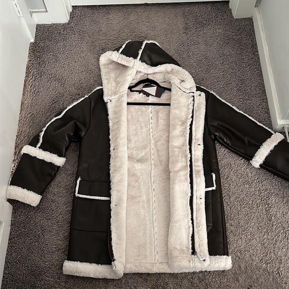 Boohoo Jackets & Coats Brand New Boohoo Fur Lined Faux Leather